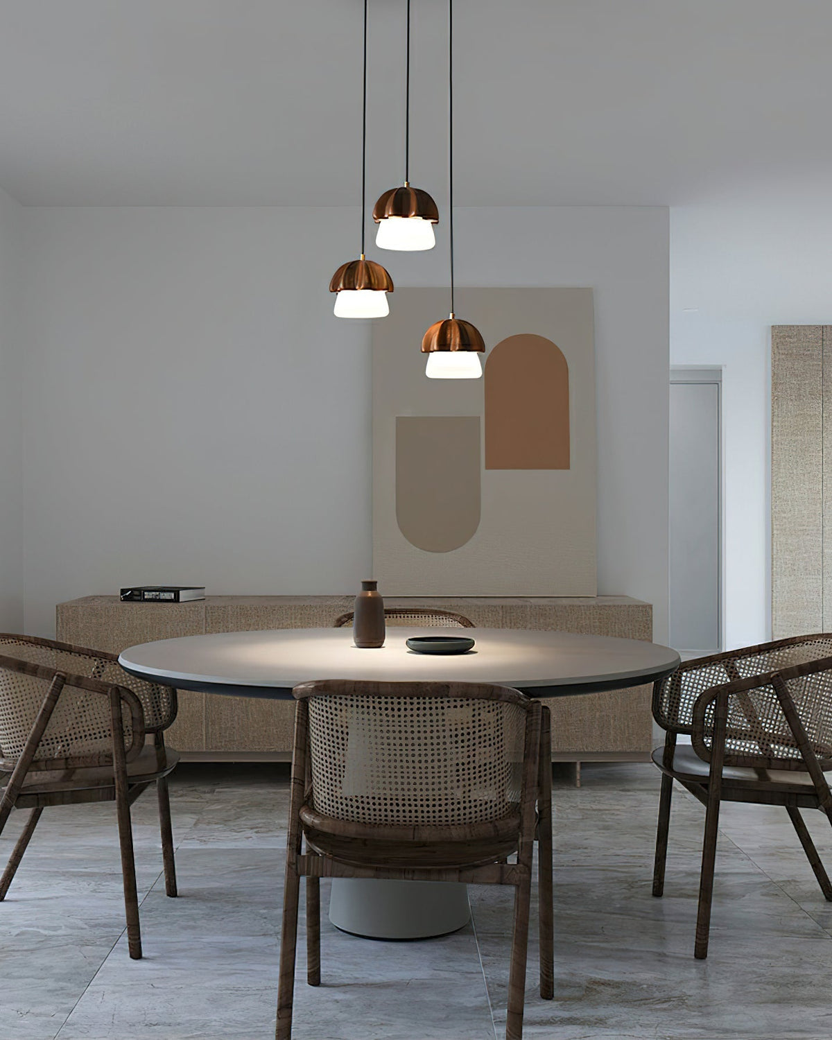 Mushroom Cluster Chandelier with Adjustable Height