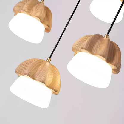 Mushroom Cluster Chandelier with Adjustable Height