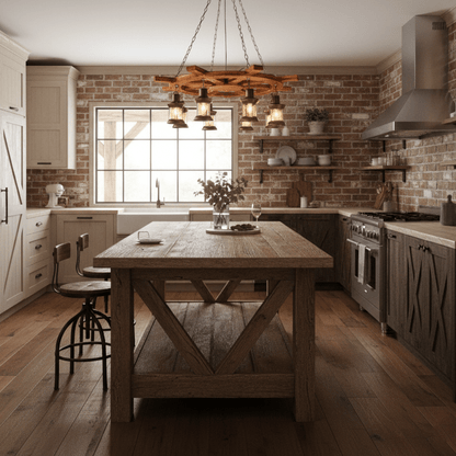Nautical Industrial Style Wooden Chandelier Position 8