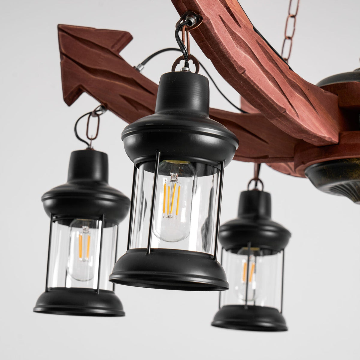 Nautical Industrial Style Wooden Chandelier Position 83