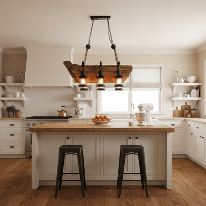 Nautical Industrial Style Wooden Chandelier Position 11