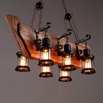 Nautical Industrial Style Wooden Chandelier Position 23