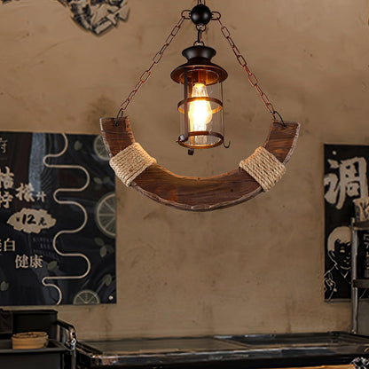 Nautical Industrial Style Wooden Chandelier Position 24