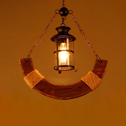 Nautical Industrial Style Wooden Chandelier Position 25