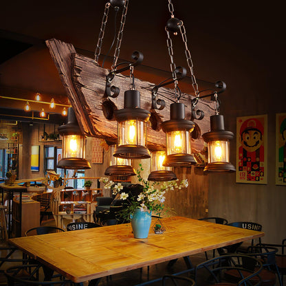 Nautical Industrial Style Wooden Chandelier Position 30