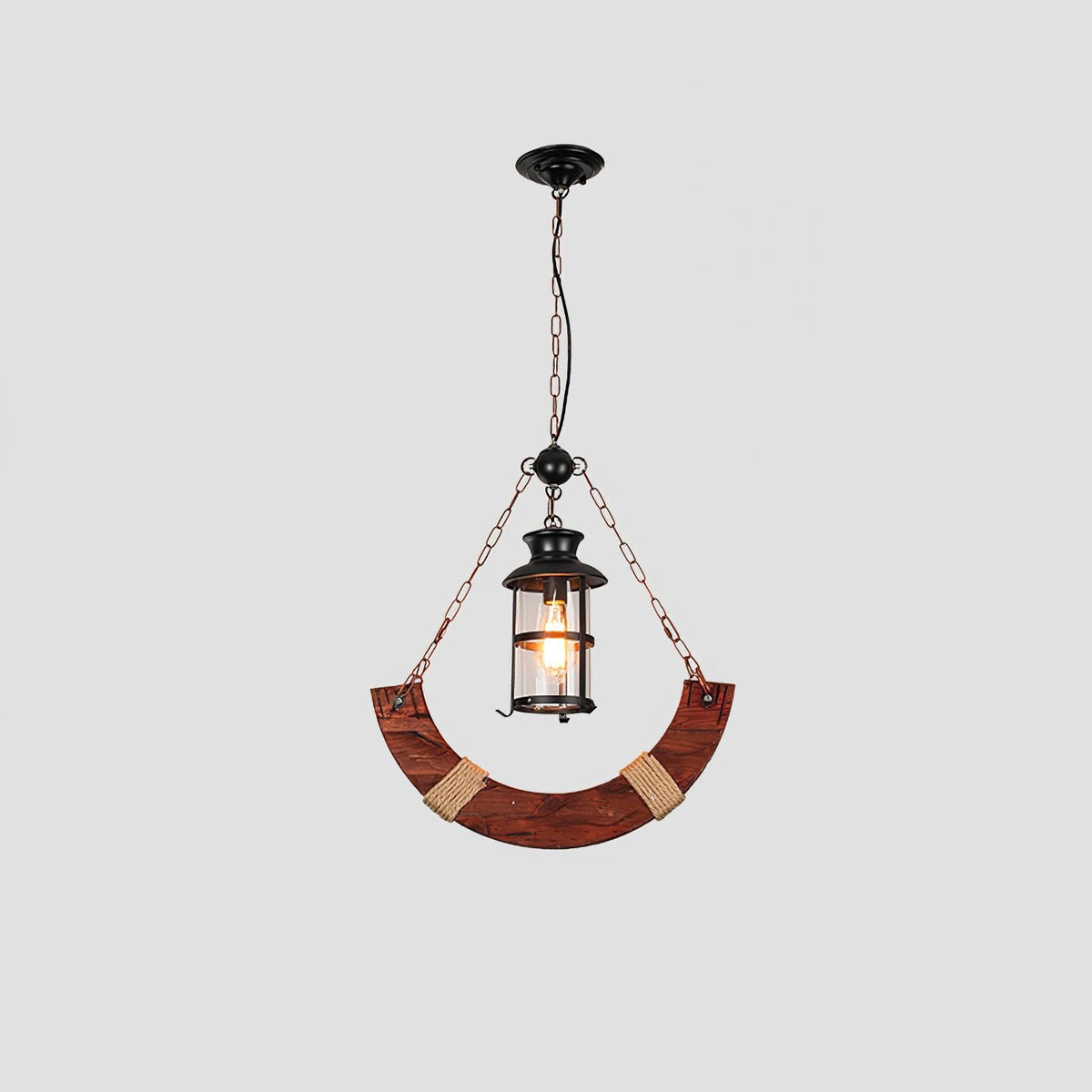 Nautical Industrial Style Wooden Chandelier Position 32