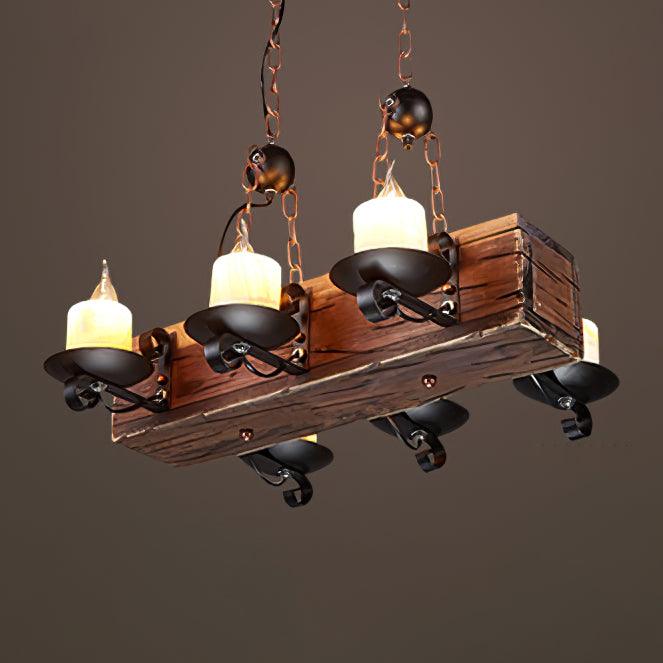Nautical Industrial Style Wooden Chandelier Position 61