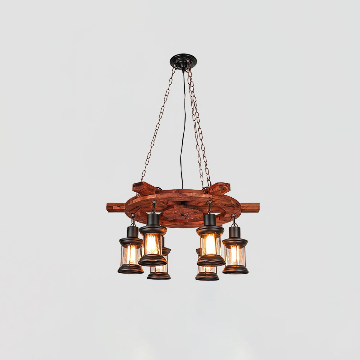 Nautical Industrial Style Wooden Chandelier Position 71