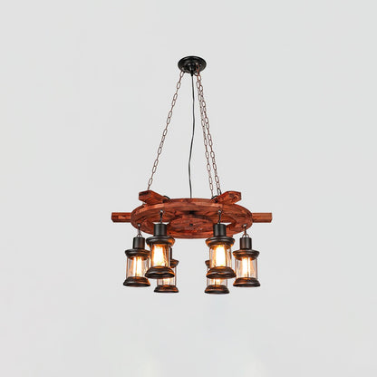 Nautical Industrial Style Wooden Chandelier Position 71