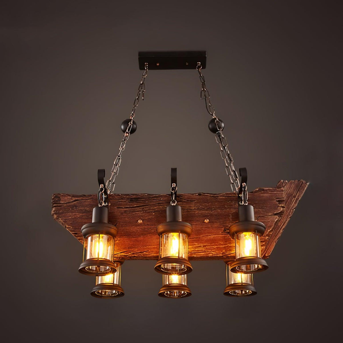 Nautical Industrial Style Wooden Chandelier Position 38
