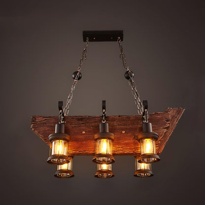 Nautical Industrial Style Wooden Chandelier Position 38