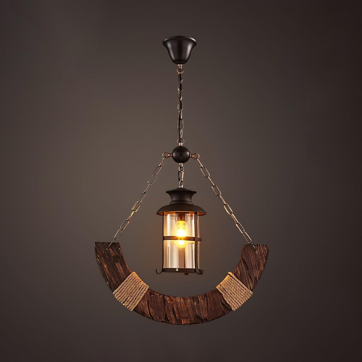 Nautical Industrial Style Wooden Chandelier Position 41