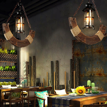 Nautical Industrial Style Wooden Chandelier Position 44