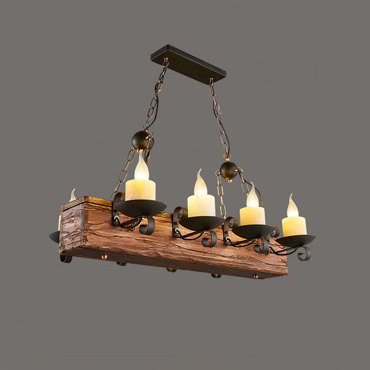 Nautical Industrial Style Wooden Chandelier Position 62