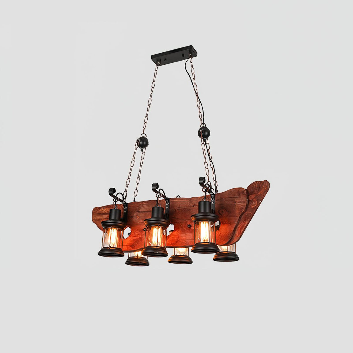 Nautical Industrial Style Wooden Chandelier Position 70