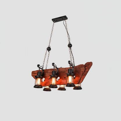 Nautical Industrial Style Wooden Chandelier Position 70