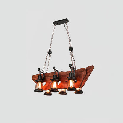 Nautical Industrial Style Wooden Chandelier Position 74