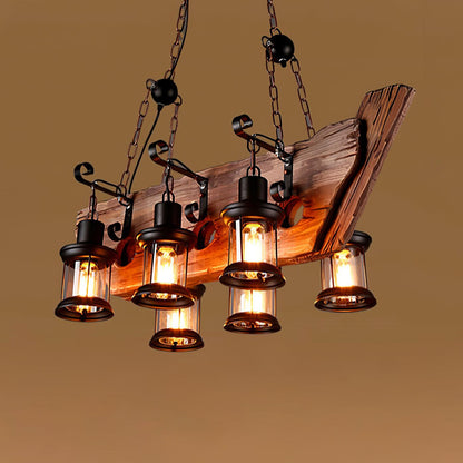 Nautical Industrial Style Wooden Chandelier Position 48
