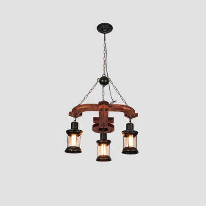 Nautical Industrial Style Wooden Chandelier Position 73
