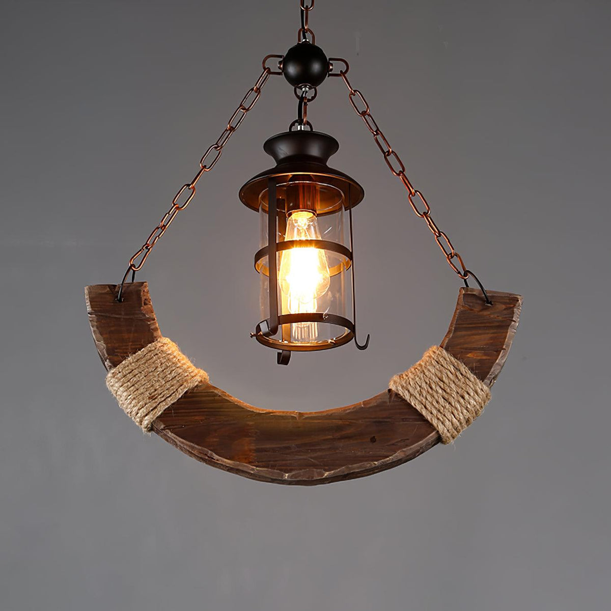 Nautical Industrial Style Wooden Chandelier Position 52