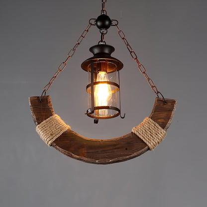 Nautical Industrial Style Wooden Chandelier Position 52
