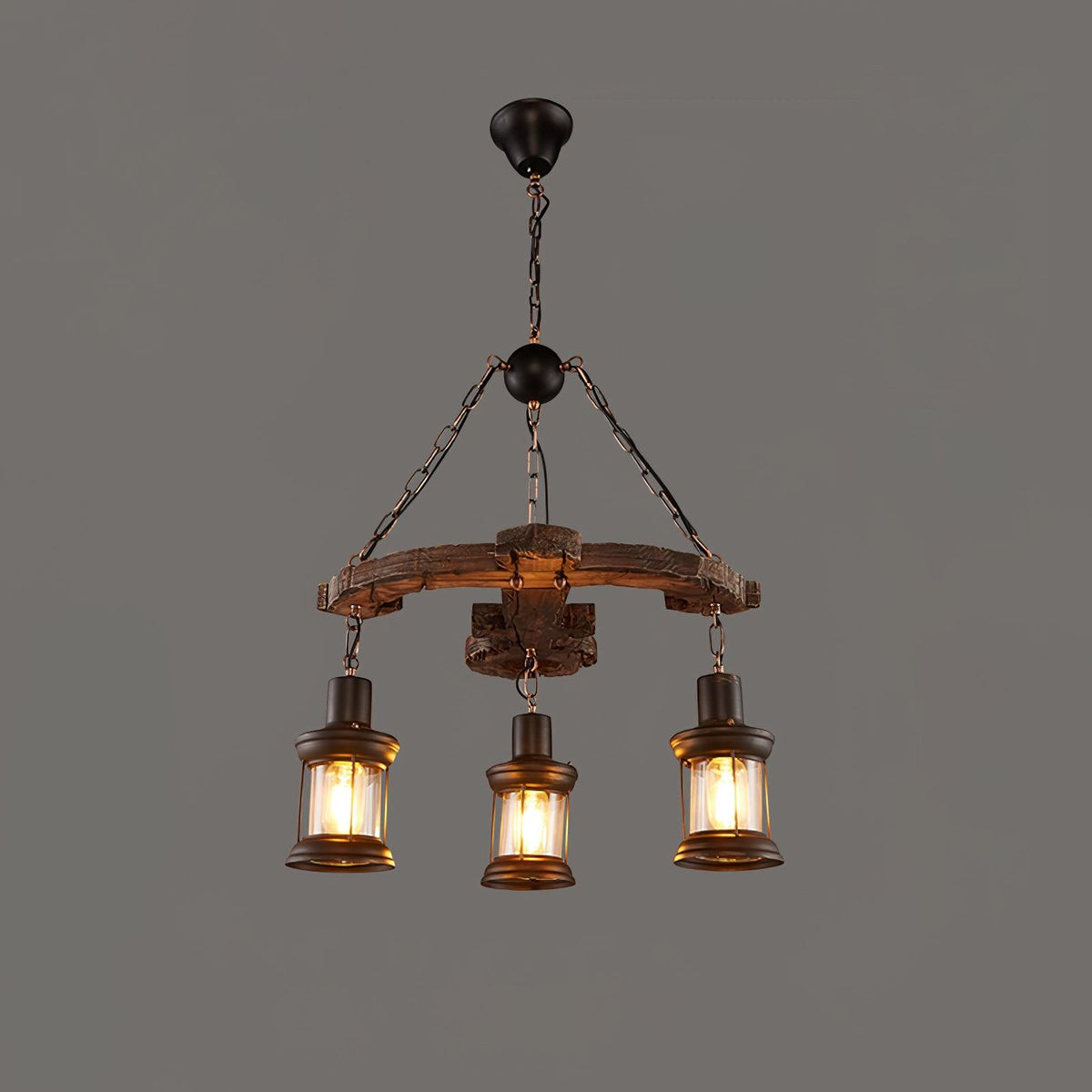 Nautical Industrial Style Wooden Chandelier Position 55