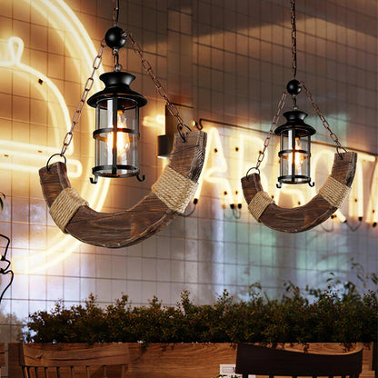 Nautical Industrial Style Wooden Chandelier Position 58