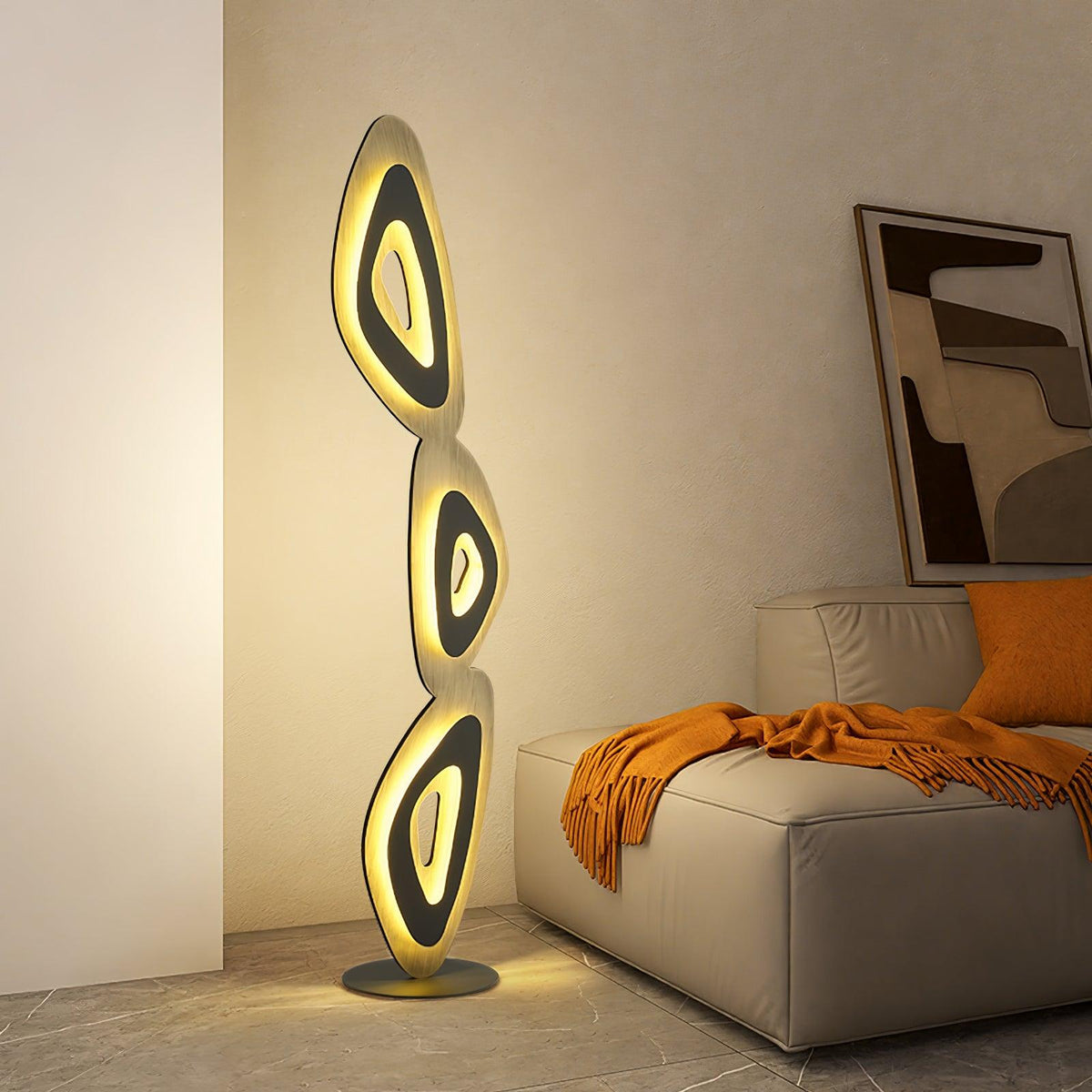 Nevis Adjustable Floor Lamp with Dimmer & Energy-Efficient LED — side view