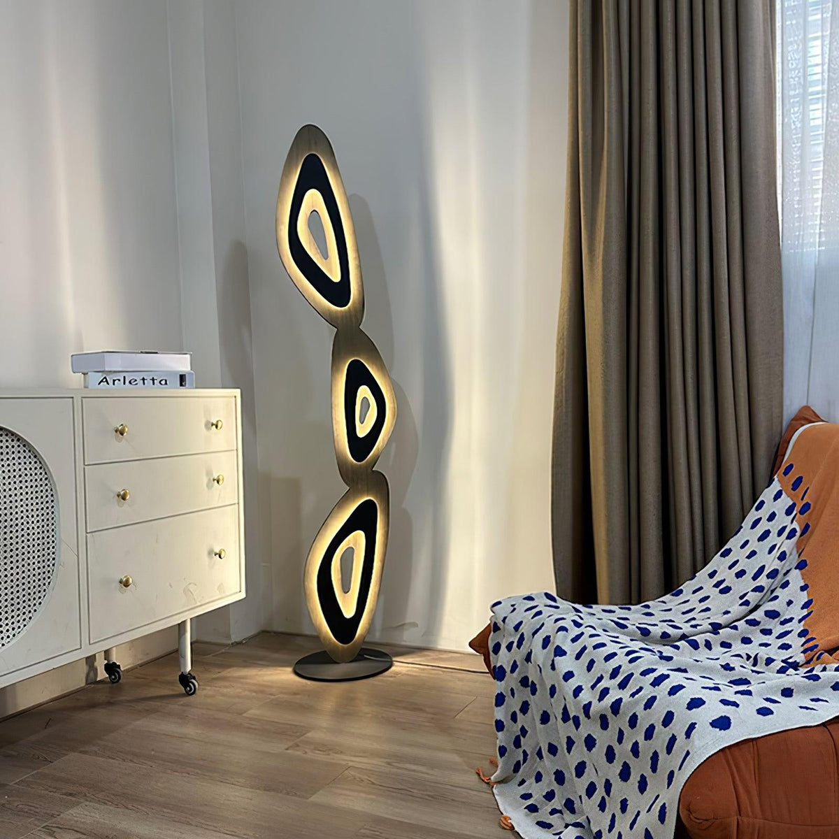 Nevis Adjustable Floor Lamp with Dimmer & Energy-Efficient LED — front view