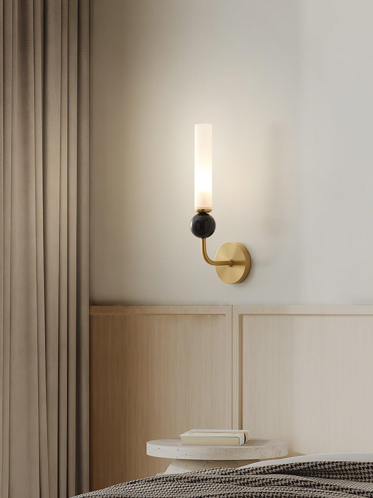 Marble Vertical Wall Lamp with Adjustable Brightness