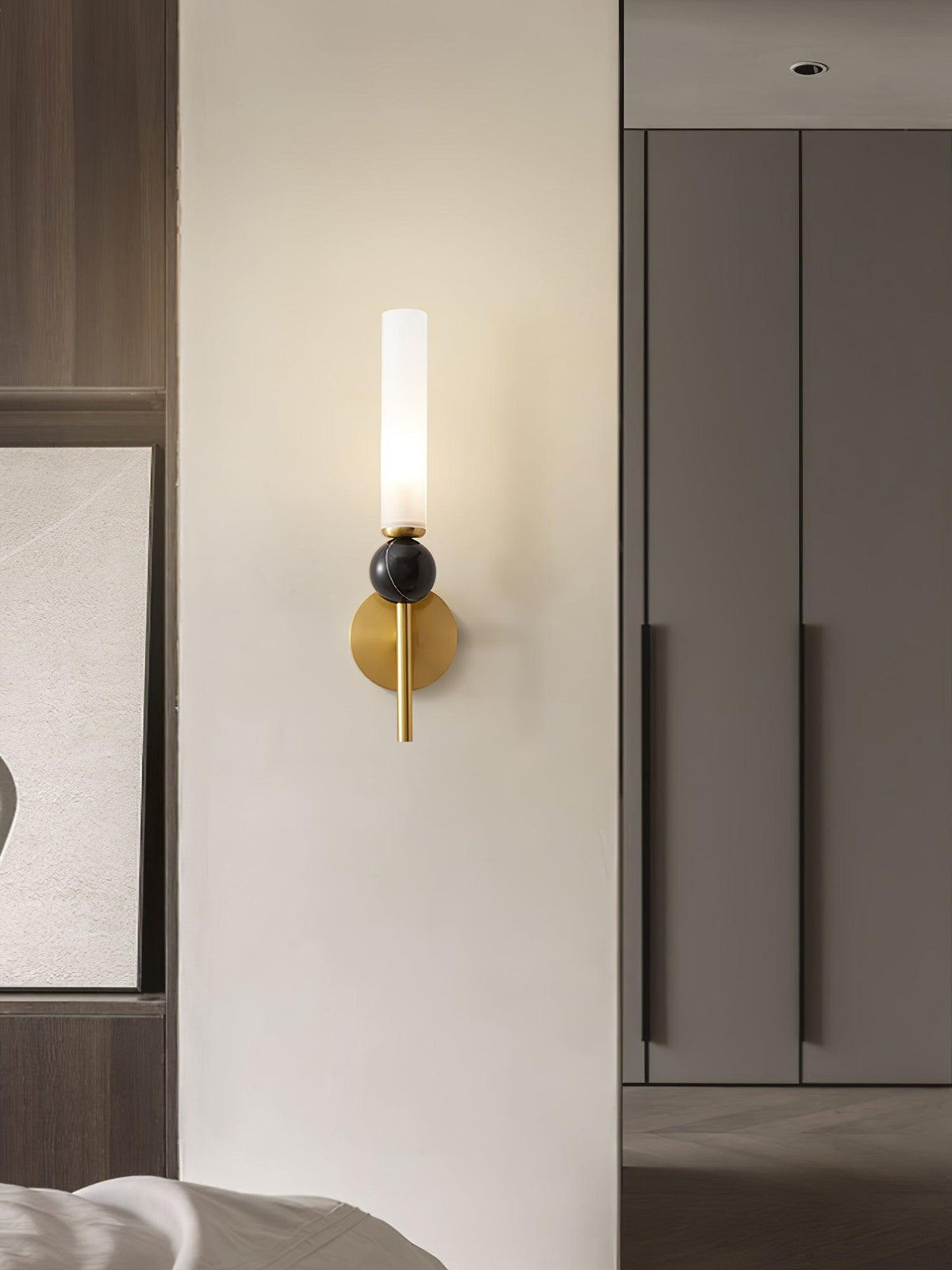 Marble Vertical Wall Lamp with Adjustable Brightness