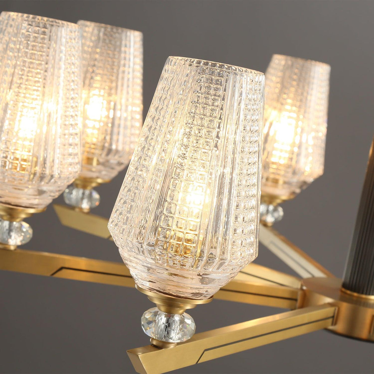 Brass Chandelier with Dimmable Lighting
