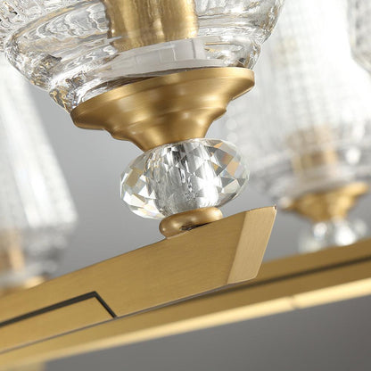 Brass Chandelier with Dimmable Lighting