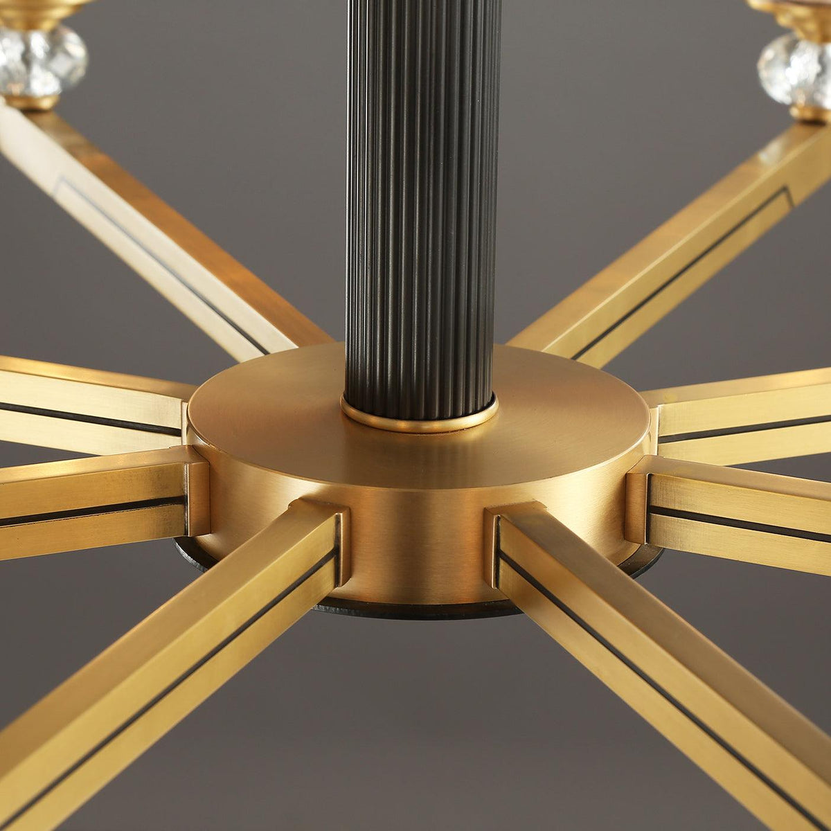 Brass Chandelier with Dimmable Lighting