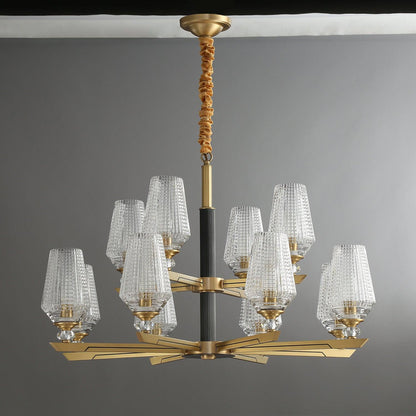 Brass Chandelier with Dimmable Lighting