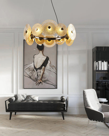 Crystal Chandelier with Dimmable Lighting