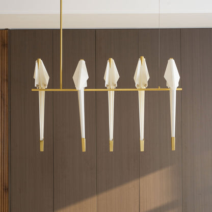 Paper Crane LED Chandelier with Warm Light