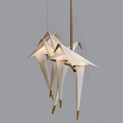 Paper Crane LED Chandelier with Warm Light