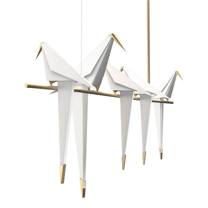 Paper Crane LED Chandelier with Warm Light