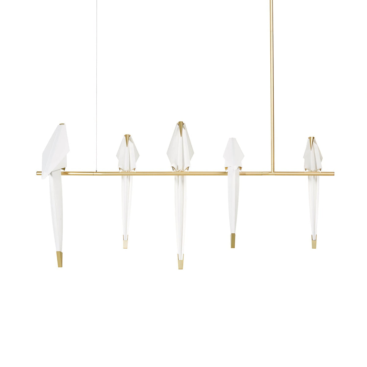 Paper Crane LED Chandelier with Warm Light