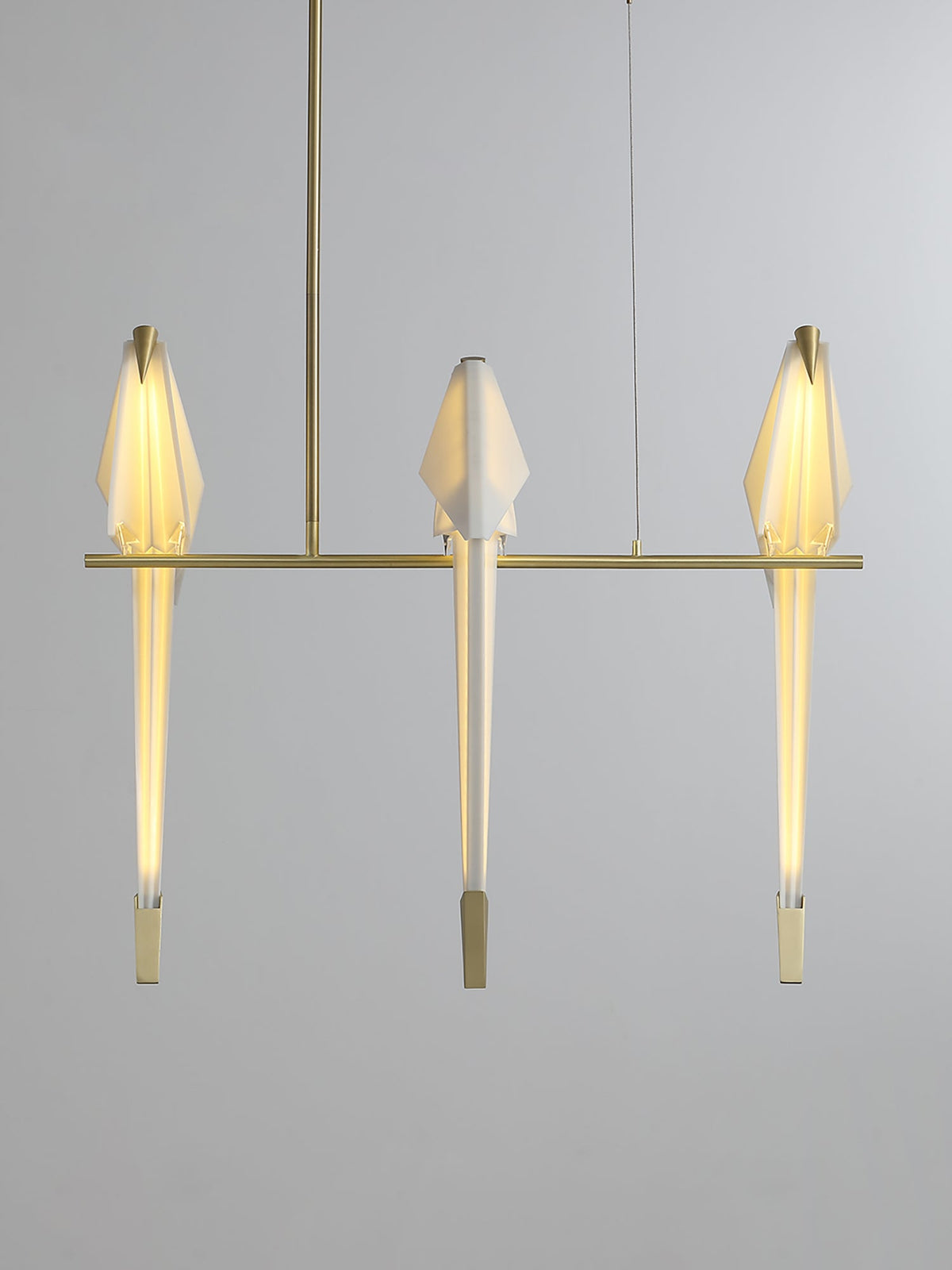 Paper Crane LED Chandelier with Warm Light