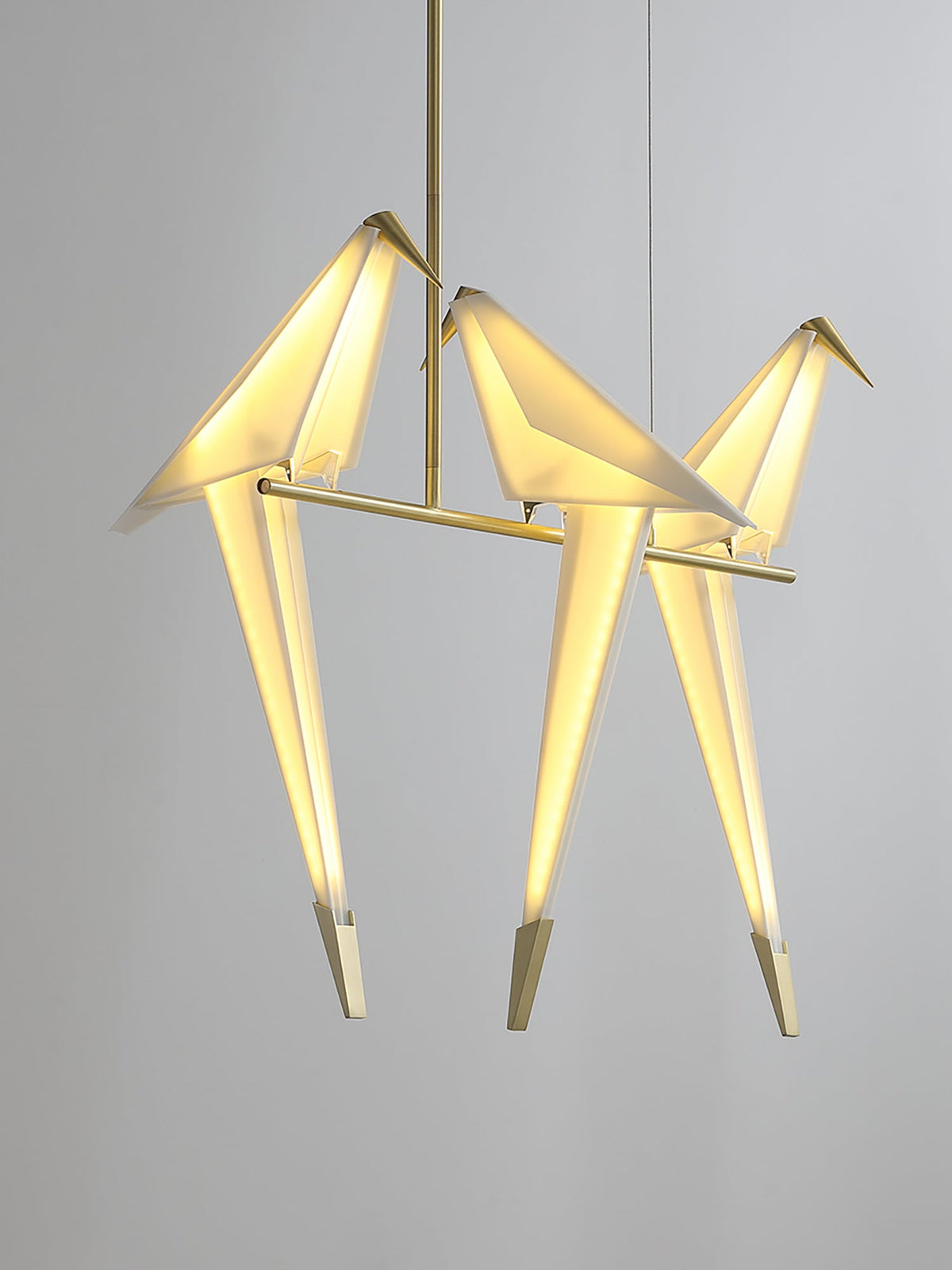 Paper Crane LED Chandelier with Warm Light