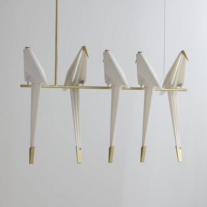 Paper Crane LED Chandelier with Warm Light