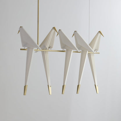 Paper Crane LED Chandelier with Warm Light