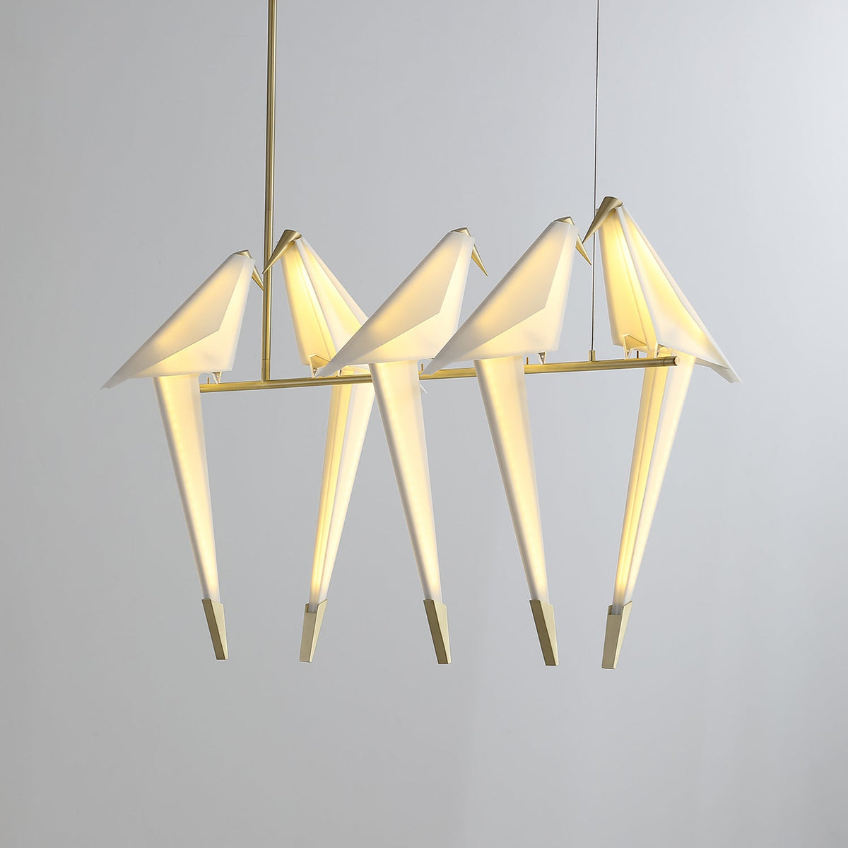 Paper Crane LED Chandelier with Warm Light