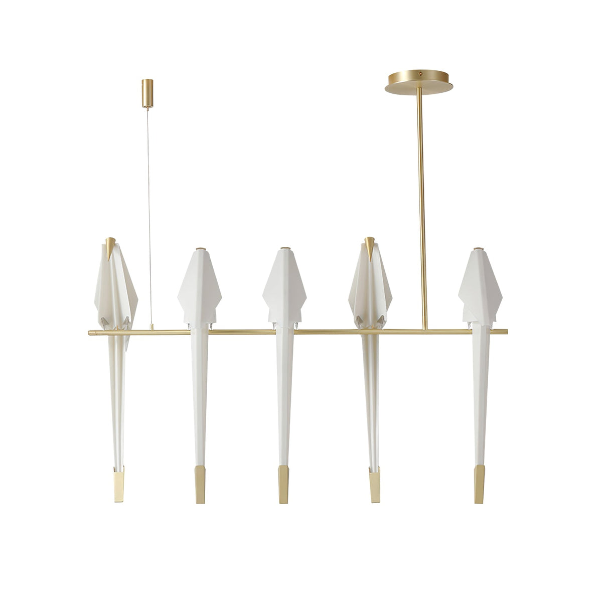 Paper Crane LED Chandelier with Warm Light