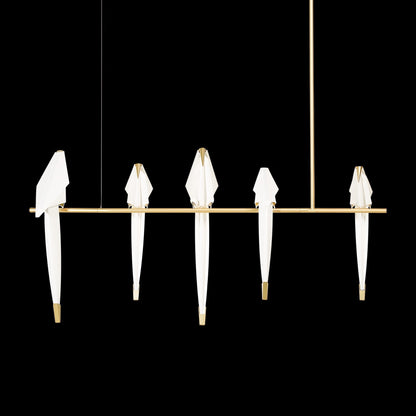 Paper Crane LED Chandelier with Warm Light