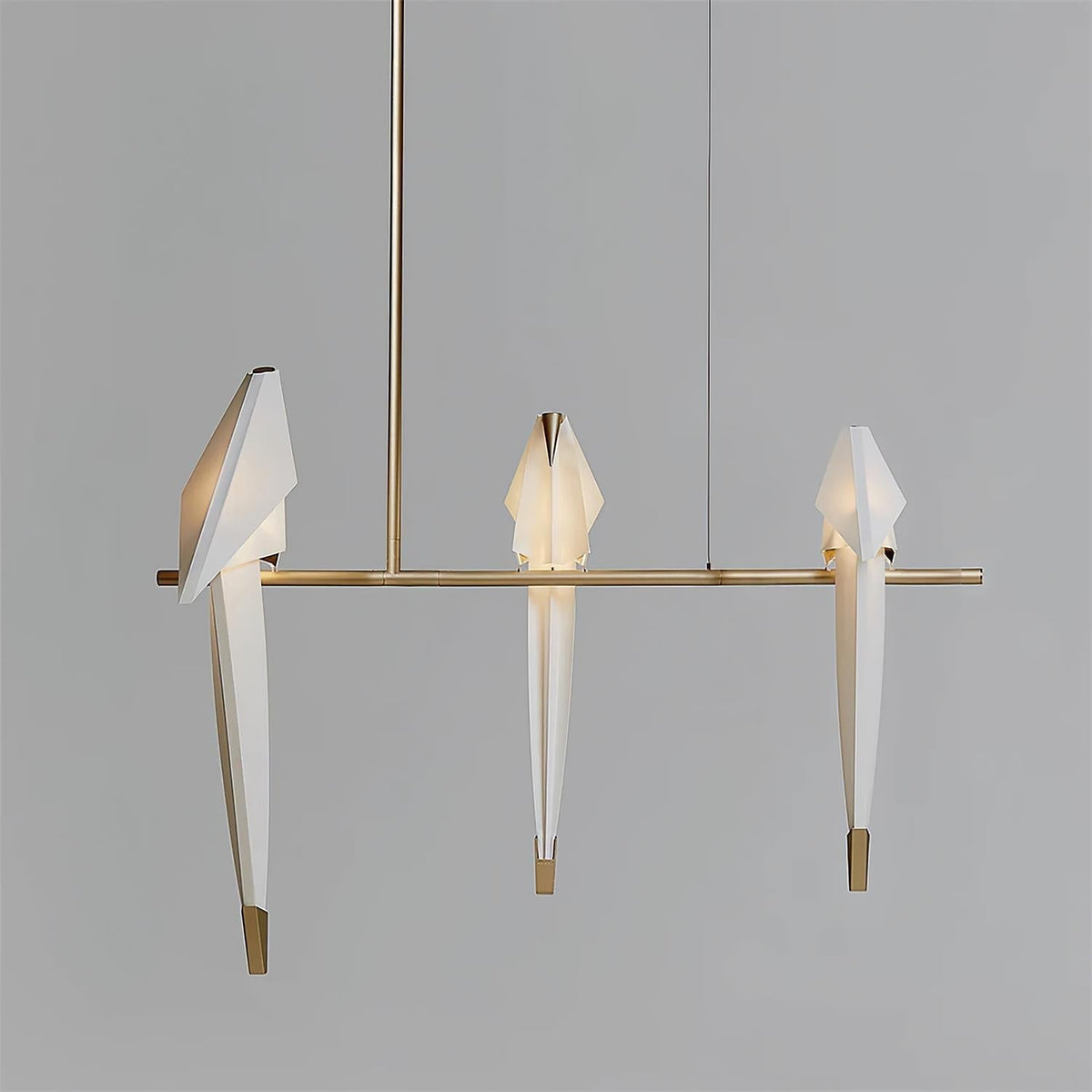 Paper Crane LED Chandelier with Warm Light