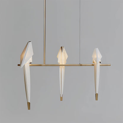 Paper Crane LED Chandelier with Warm Light
