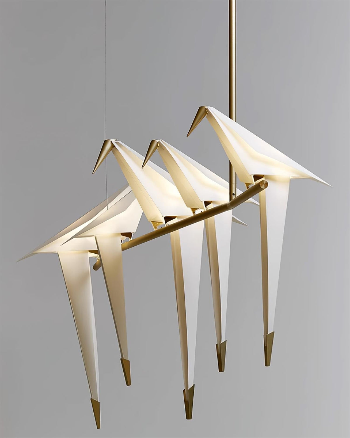 Paper Crane LED Chandelier with Warm Light
